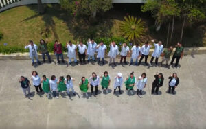 Equipe do Hospital Estancia Morro Grande. Registro aéreo feito pro drone.